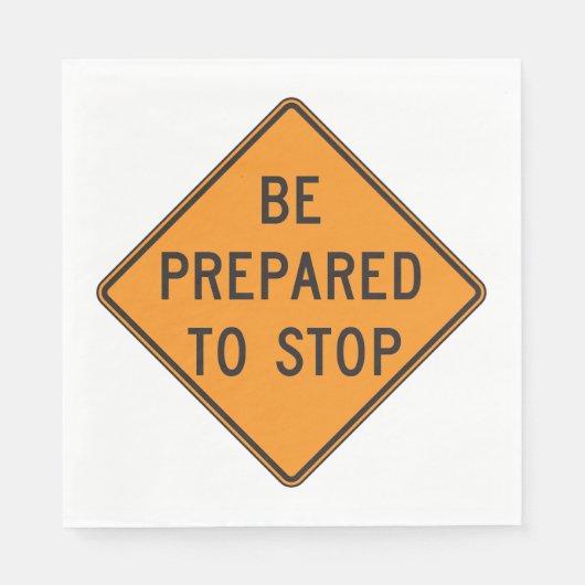 道路はっきりした標識に備えてオストップレンジ スタンダードランチョンナプキン (正面)