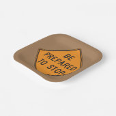 道路はっきりした標識に備えてオストップレンジ ペーパープレート (傾斜あり)