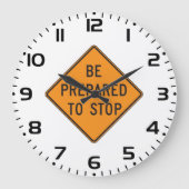 道路はっきりした標識に備えてオストップレンジ ラージ壁時計 (正面)