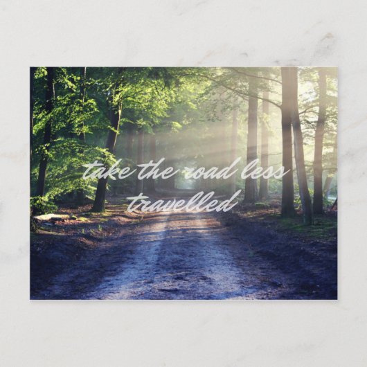 道路は少なく移動した ポストカード (正面)