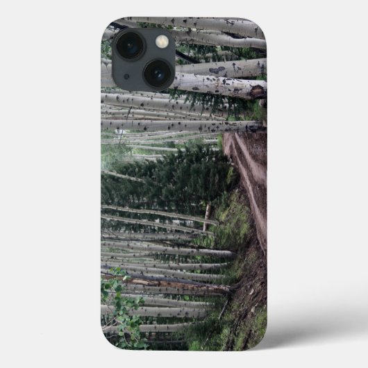 道路を介して樺の木ツリーiPhoneケース Case-Mate iPhoneケース (裏面)