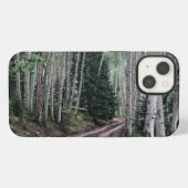 道路を介して樺の木ツリーiPhoneケース iPhoneケース (裏面横)