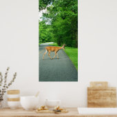 道路を渡るバック ポスター (キッチン)