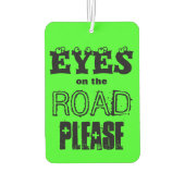 道路を見ろ!ドライブセーフ;黒/白 カーエアーフレッシュナー (裏面)