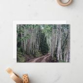 道路を通る樺の木 ノートカード (正面/裏面インサイチュ)