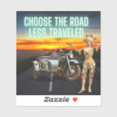 道路を選択する旅行少ない変更アートビニール シール (シート)