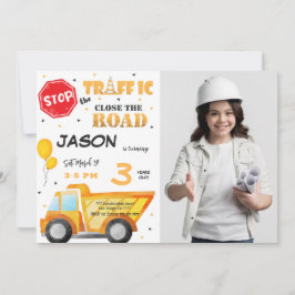 道路を閉じる建築写真招待状 招待状