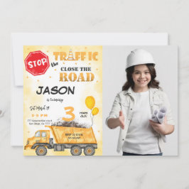 道路を閉じる建築写真招待状 招待状