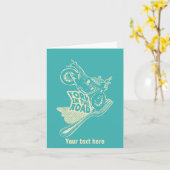 道路オートバイのクラッシュのフォーク カード (黄色い花)