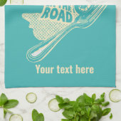 道路オートバイのクラッシュのフォーク キッチンタオル (折り畳み)