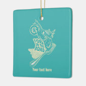 道路オートバイのクラッシュのフォーク セラミックオーナメント (左)