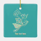 道路オートバイのクラッシュのフォーク セラミックオーナメント (裏面)