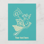 道路オートバイのクラッシュのフォーク ポストカード (正面)