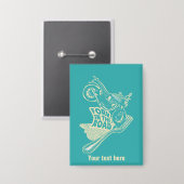 道路オートバイのクラッシュのフォーク 缶バッジ (正面/裏面)