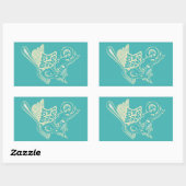 道路オートバイのクラッシュのフォーク 長方形シール (シート)