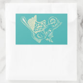 道路オートバイのクラッシュのフォーク 長方形シール (バッグ)