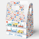 道路カラフルシンボルや象徴輸送誕生日 フェイバーボックス (見開き)