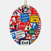 道路カラフルシンボルや象徴 セラミックオーナメント (右)