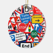 道路カラフルシンボルや象徴 セラミックオーナメント (左)