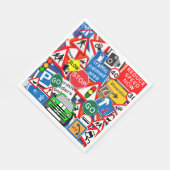 道路カラフルシンボルや象徴、子供の誕生日パーティー スタンダードランチョンナプキン (角)