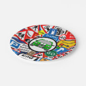道路カラフルシンボルや象徴、誕生日パーティー ペーパープレート (アングル)