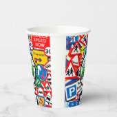 道路カラフルシンボルや象徴、誕生日パーティー 紙コップ (左)
