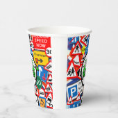 道路カラフルシンボルや象徴、誕生日パーティー 紙コップ (右)