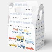 道路カラフル及び車両の輸送誕生日 フェイバーボックス (見開き)