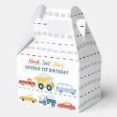 道路カラフル及び車両の輸送誕生日 フェイバーボックス (裏面)