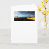 道路グリーティングカードを開く カード (黄色い花)