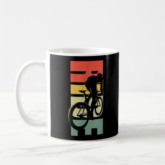 道路サイクリング自転車サイクリング コーヒーマグカップ (左)