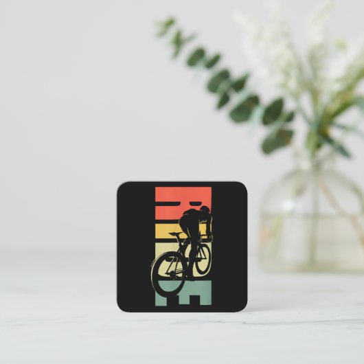 道路サイクリング自転車サイクリング スクエア名刺 (スタンド正面)