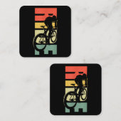 道路サイクリング自転車サイクリング スクエア名刺 (正面/裏面)