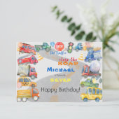 道路ストップの誕生日の挨拶を閉じるトラフィック カード (スタンド正面)