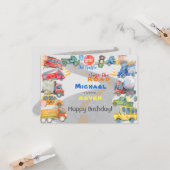 道路ストップの誕生日の挨拶を閉じるトラフィック カード (正面/裏面インサイチュ)