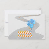 道路ストップの誕生日の挨拶を閉じるトラフィック カード (裏面)