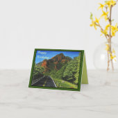 道路スライドロック、セドナ折り畳みグリーティングカード カード (黄色い花)