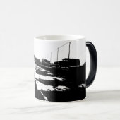 道路トラックの地上図 モーフィングマグカップ (正面右)