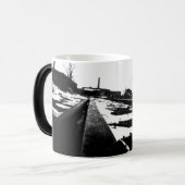 道路トラックの地上図 モーフィングマグカップ (正面左)