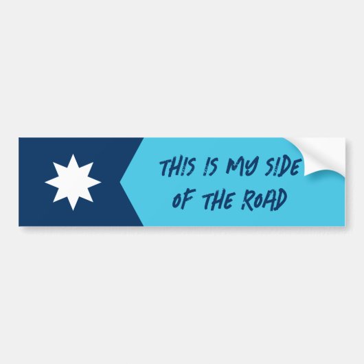 道路ミネソタ州旗バンパーステッカーの私の側 バンパーステッカー (正面)