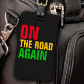 道路上で再び旅行のテキスト ラゲッジタグ