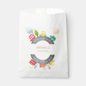 道路上で幸せな車の少年の誕生日 フェイバーバッグ (正面)