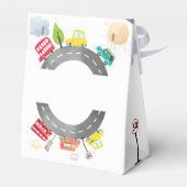 道路上で幸せな車の少年の誕生日 フェイバーボックス (裏面サイド)