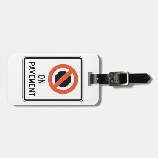 道路上の標識の荷物タグ ラゲッジタグ (正面横)