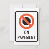 道路上の標識招待状 招待状 (正面)