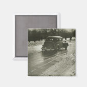 道路上の車 マグネット (正面/裏面)