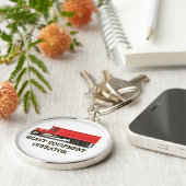 道路上ダンプトラック キーホルダー (側面)