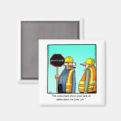 道路乗務員用ユーモア冷凍機磁石 マグネット (正面/裏面)