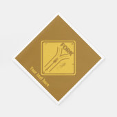 道路交通標識おもしろいの分岐点 スタンダードランチョンナプキン (角)