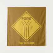 道路交通標識おもしろいの分岐点 タペストリー (正面)